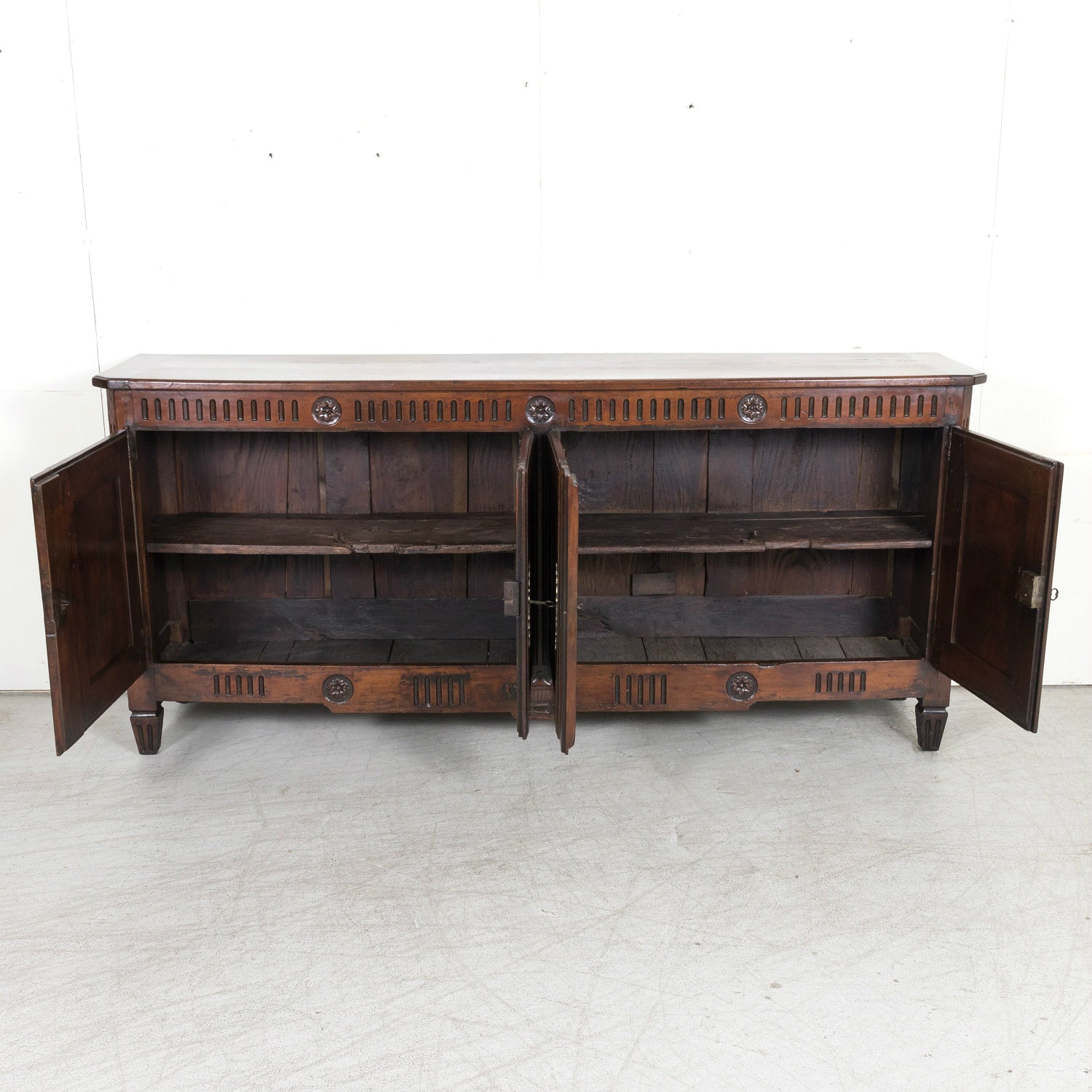 18th Century French Louis XVI Period Cherry Lyonnaise Enfilade Buffet