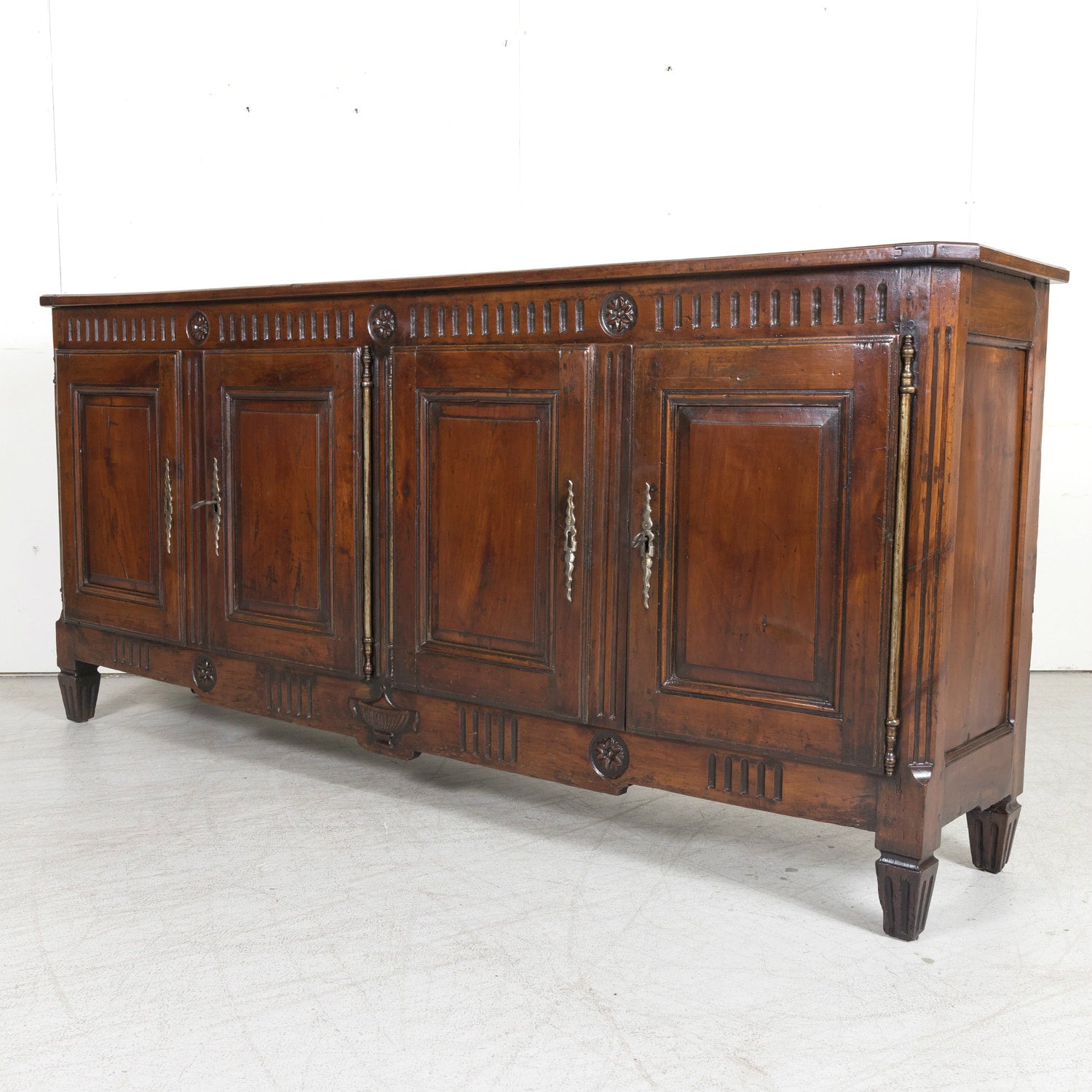 18th Century French Louis XVI Period Cherry Lyonnaise Enfilade Buffet