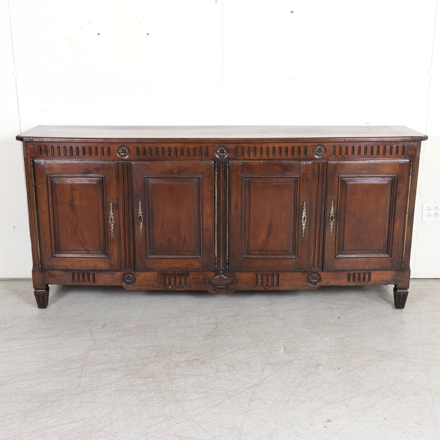 18th Century French Louis XVI Period Cherry Lyonnaise Enfilade Buffet