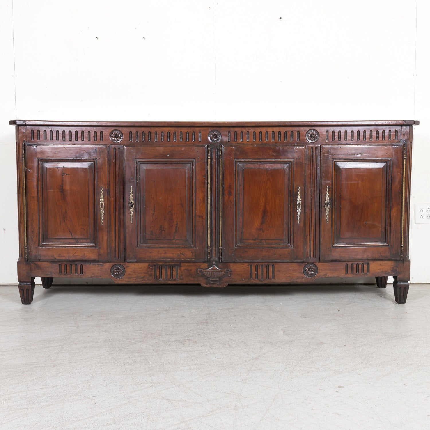 18th Century French Louis XVI Period Cherry Lyonnaise Enfilade Buffet