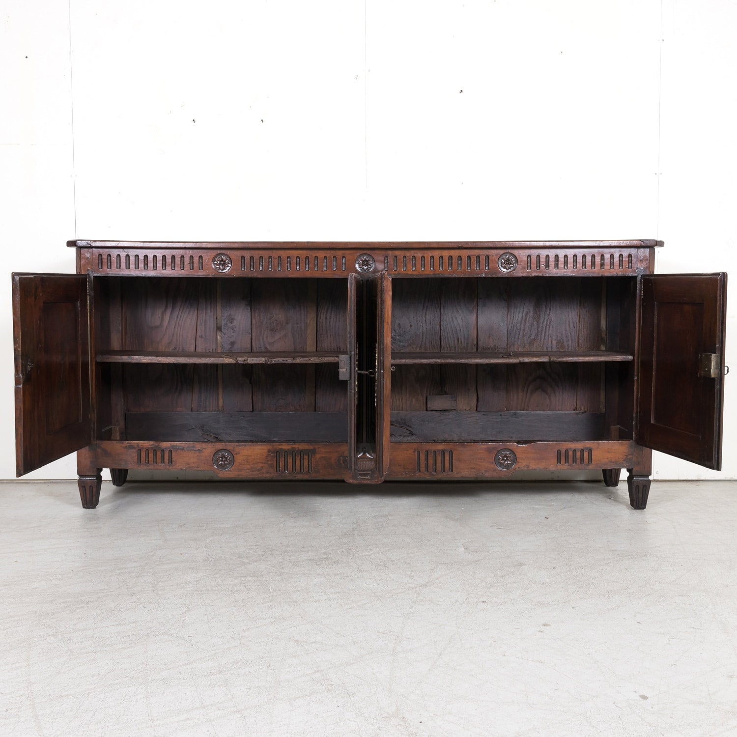 18th Century French Louis XVI Period Cherry Lyonnaise Enfilade Buffet