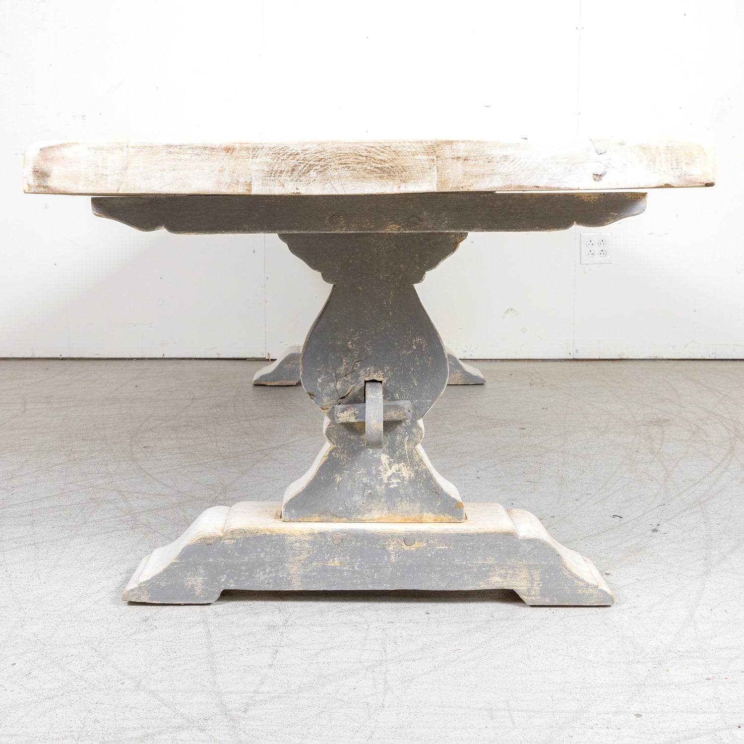 19th Century French Painted Trestle Dining Table