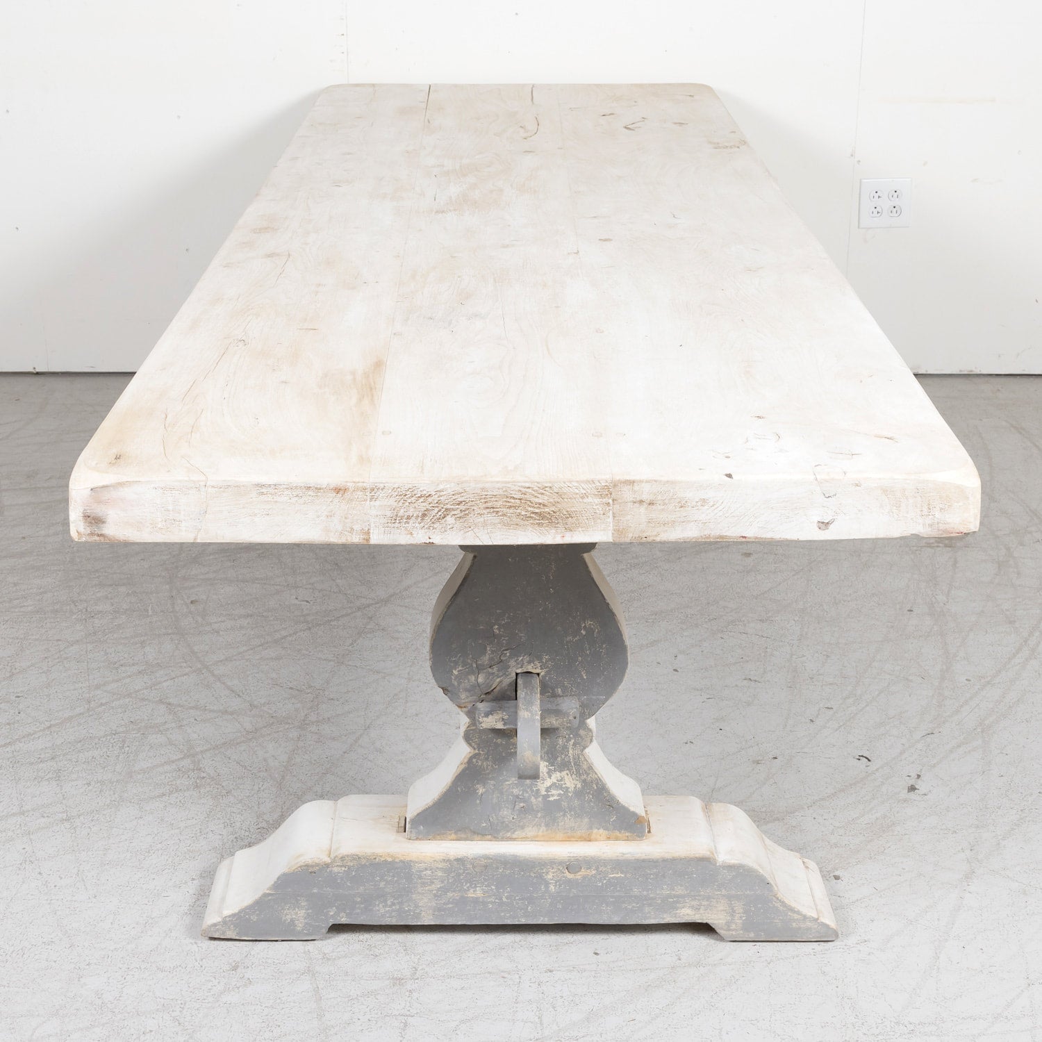 19th Century French Painted Trestle Dining Table