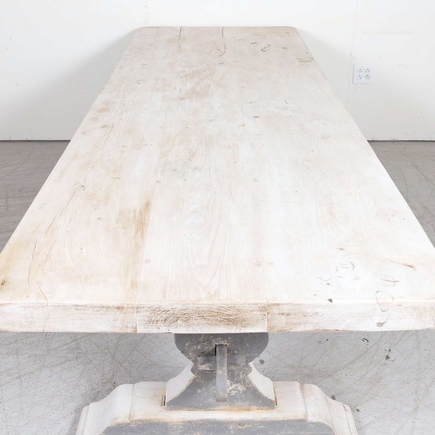 19th Century French Painted Trestle Dining Table