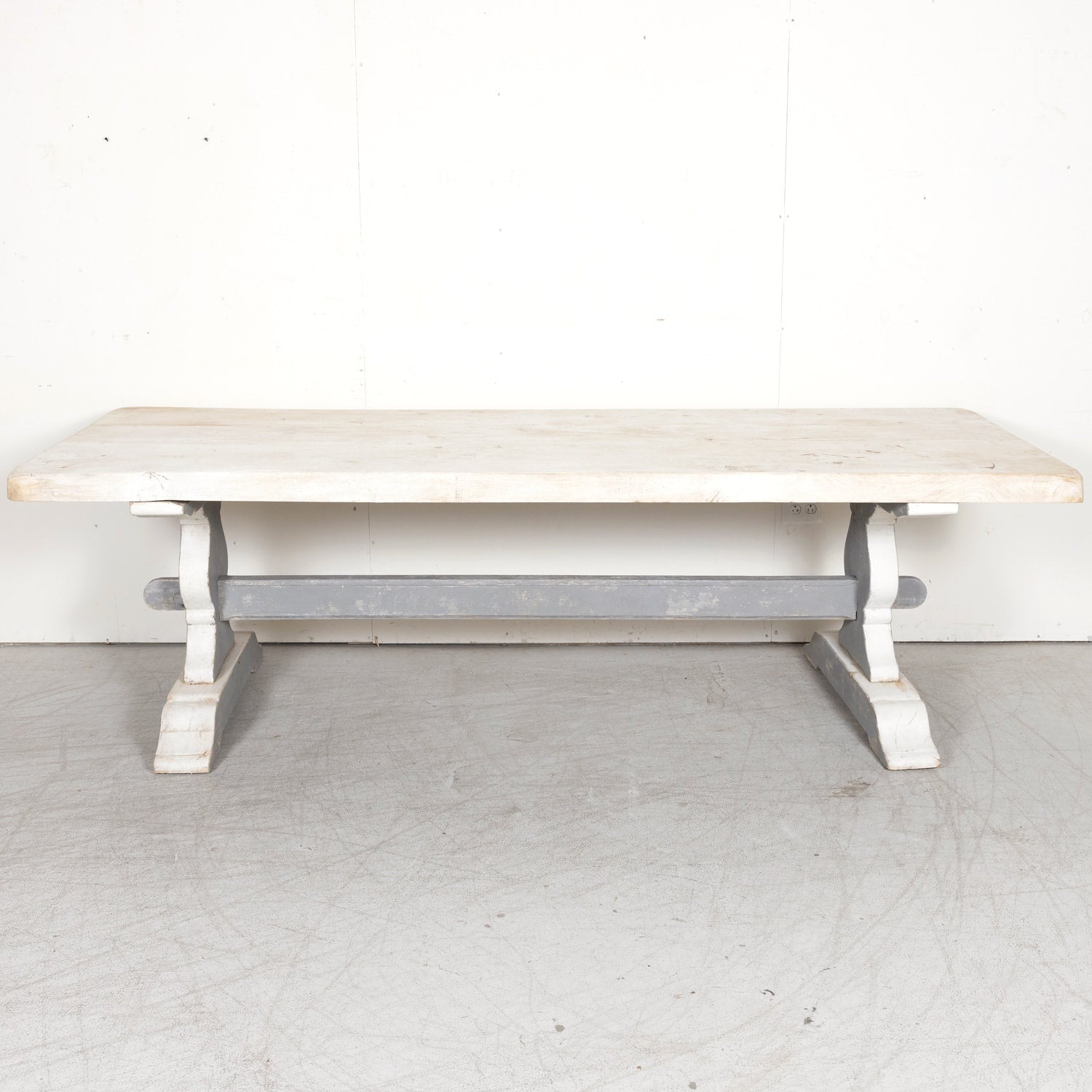 19th Century French Painted Trestle Dining Table