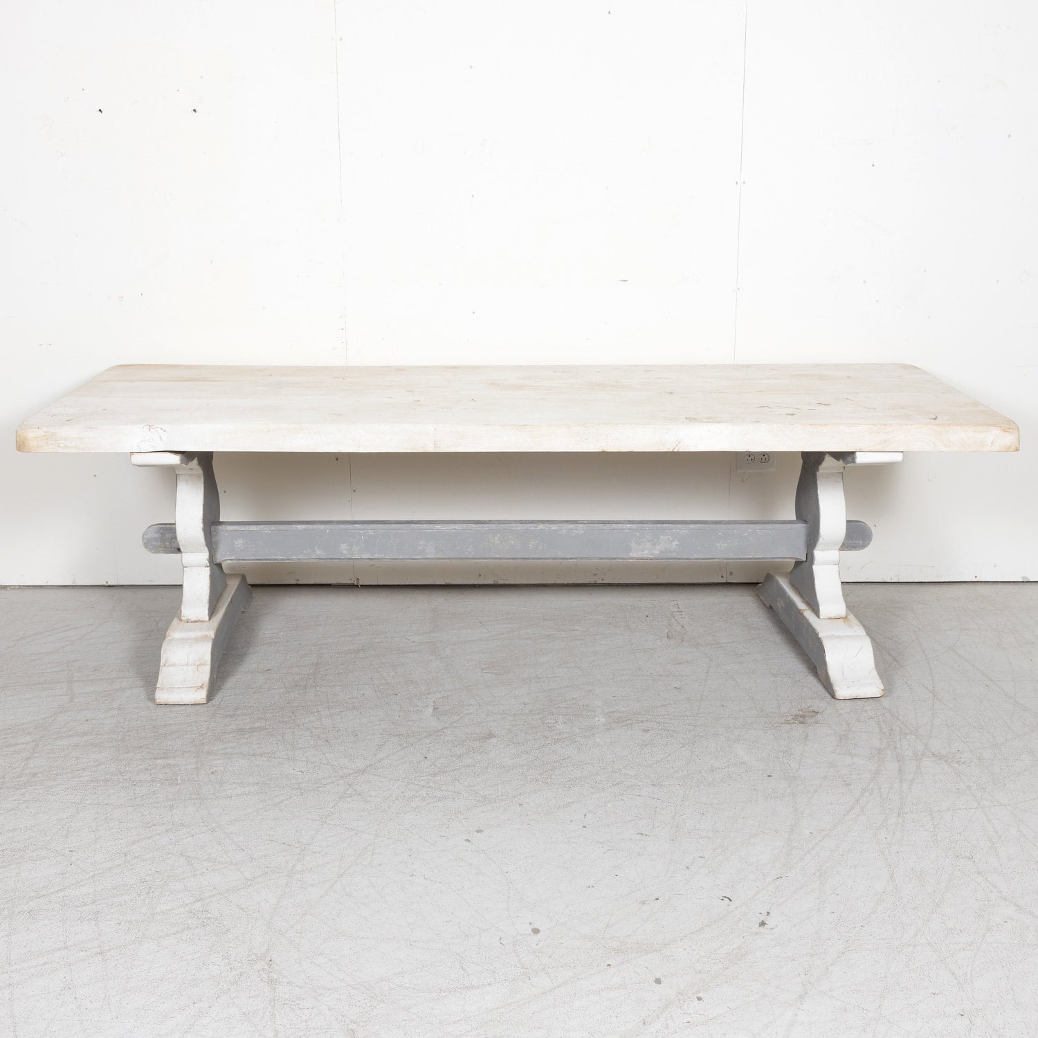 19th Century French Painted Trestle Dining Table