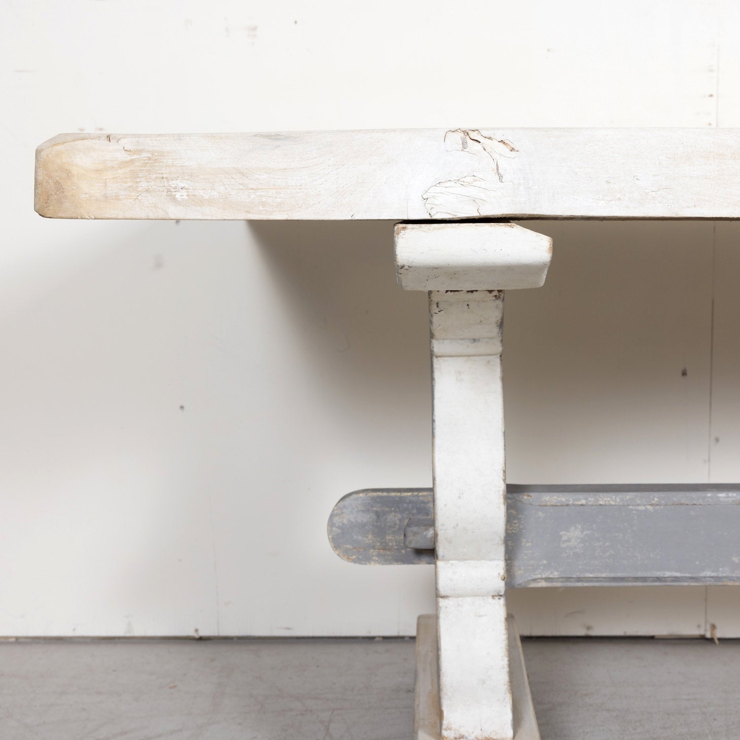 19th Century French Painted Trestle Dining Table