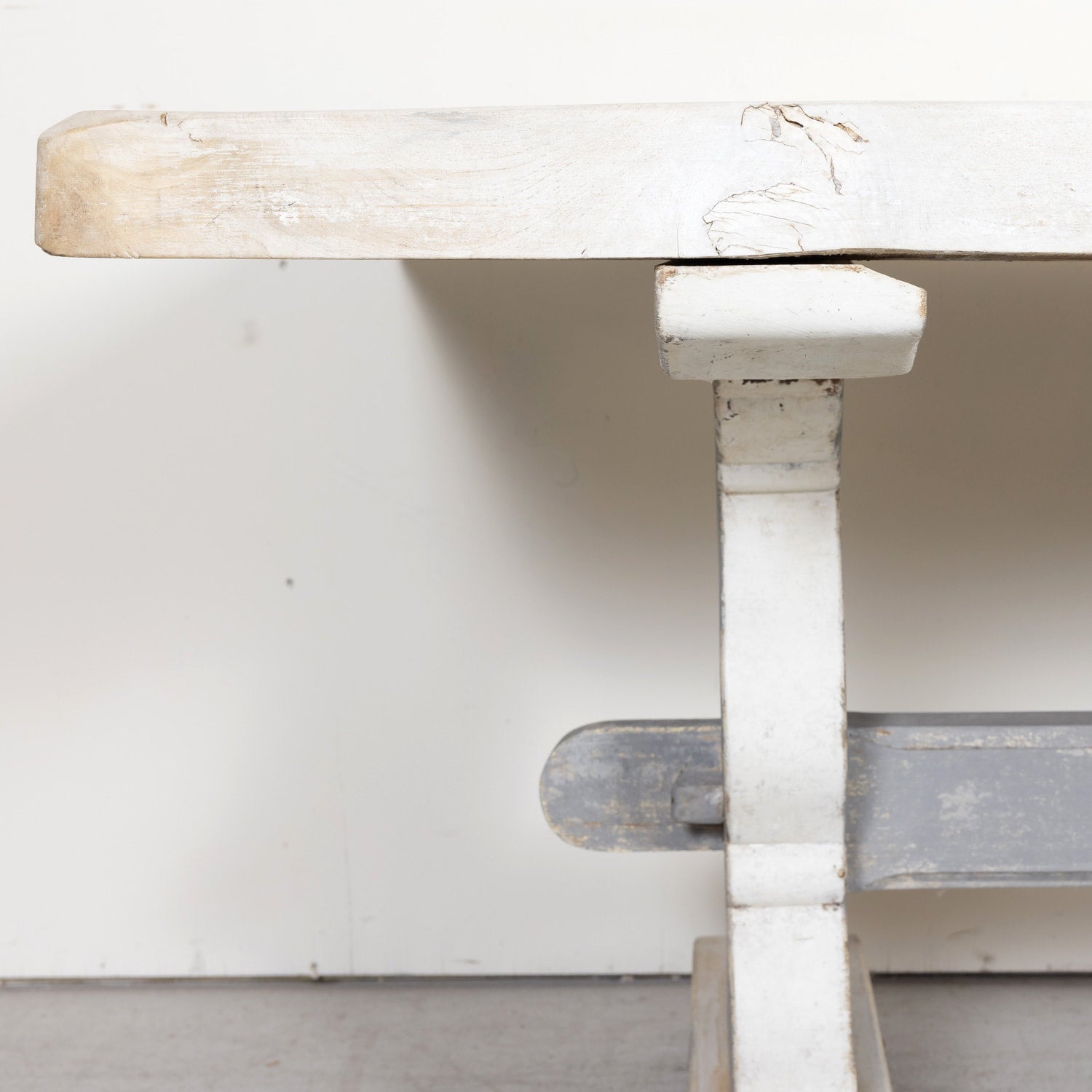 19th Century French Painted Trestle Dining Table