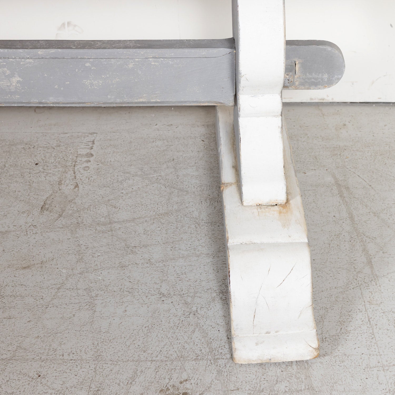 19th Century French Painted Trestle Dining Table
