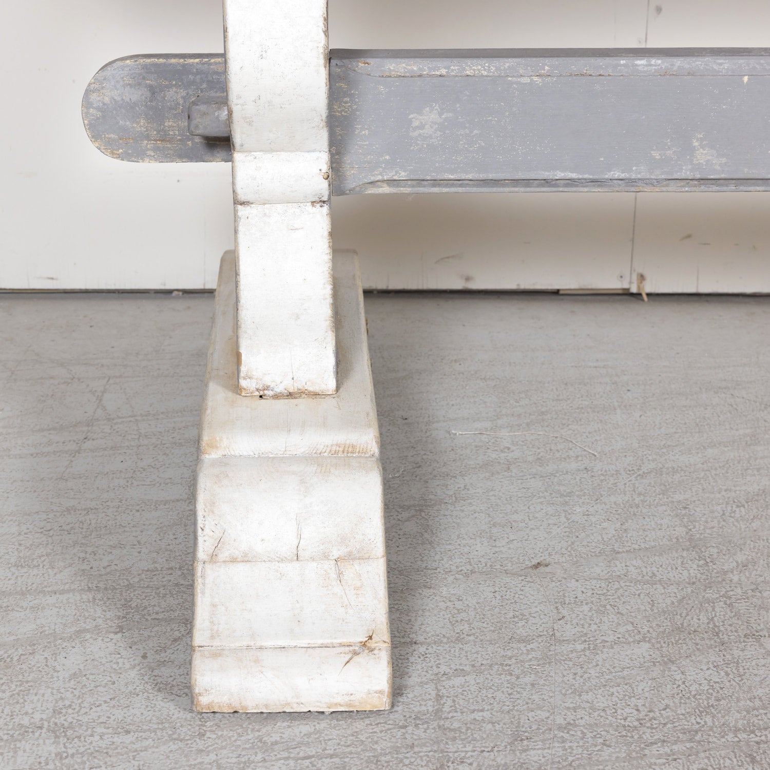 19th Century French Painted Trestle Dining Table