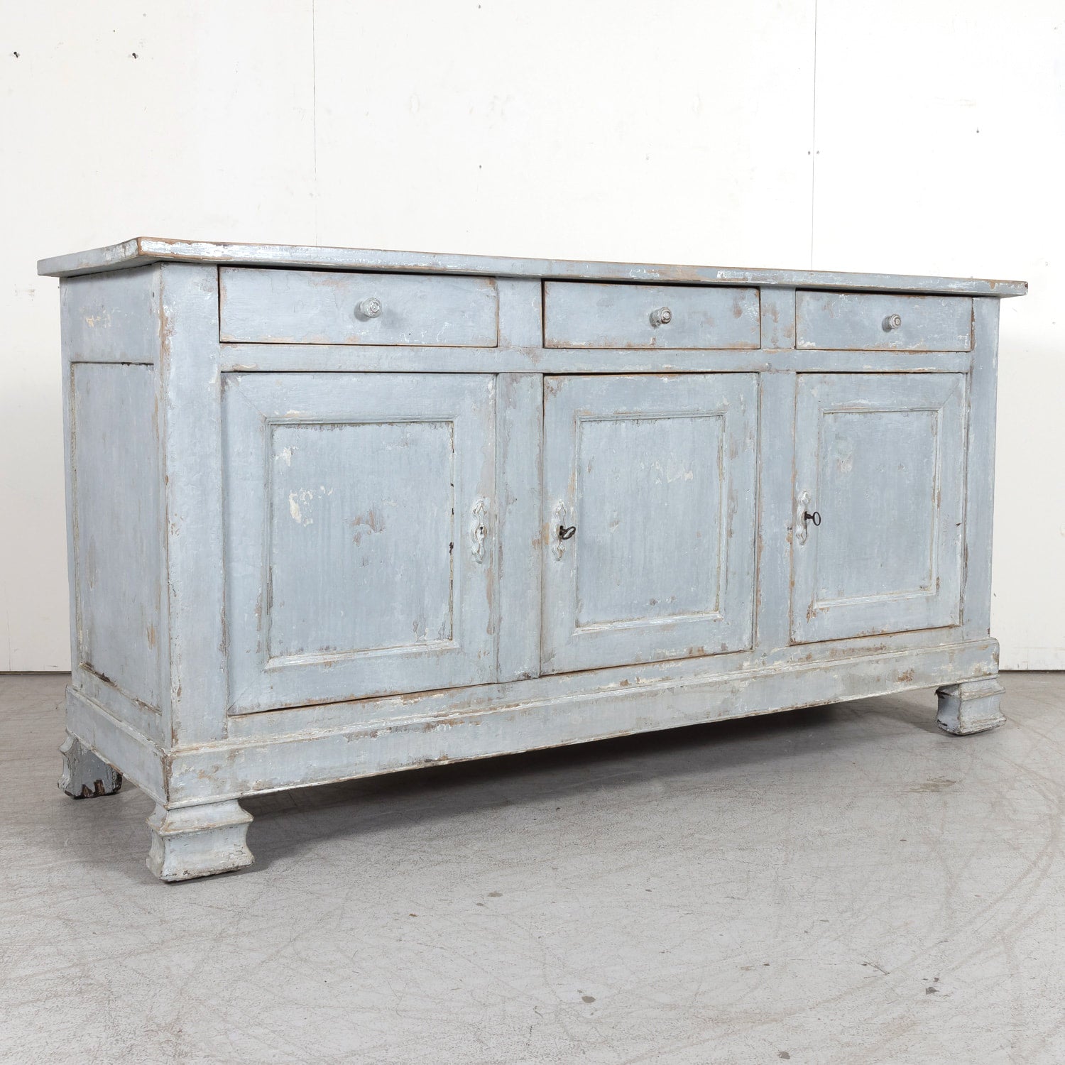 19th Century French Louis Philippe Period Painted Enfilade Buffet