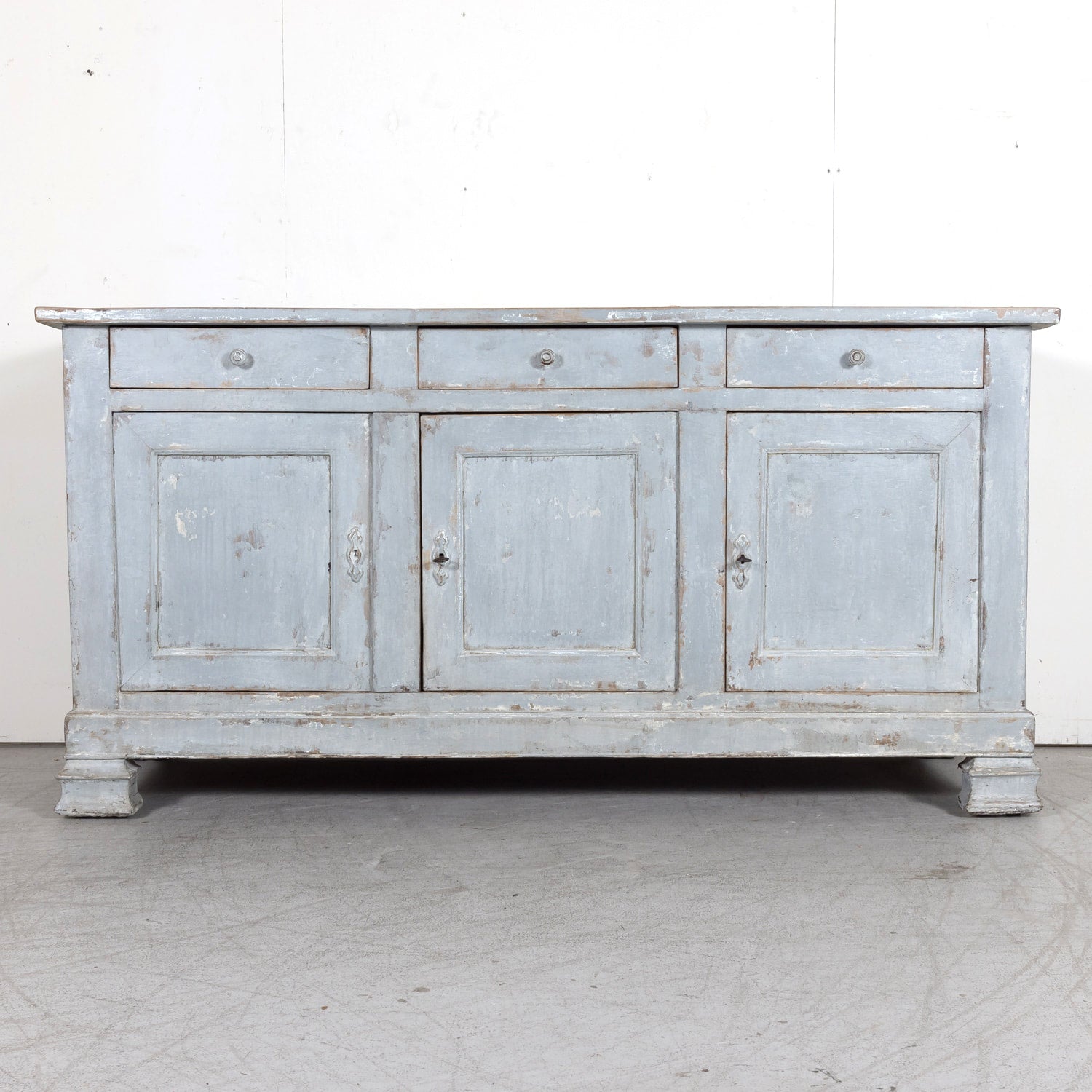 19th Century French Louis Philippe Period Painted Enfilade Buffet