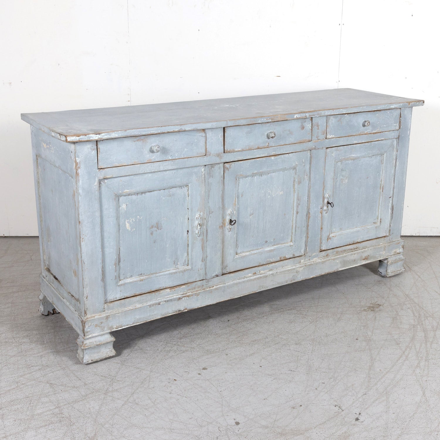 19th Century French Louis Philippe Period Painted Enfilade Buffet