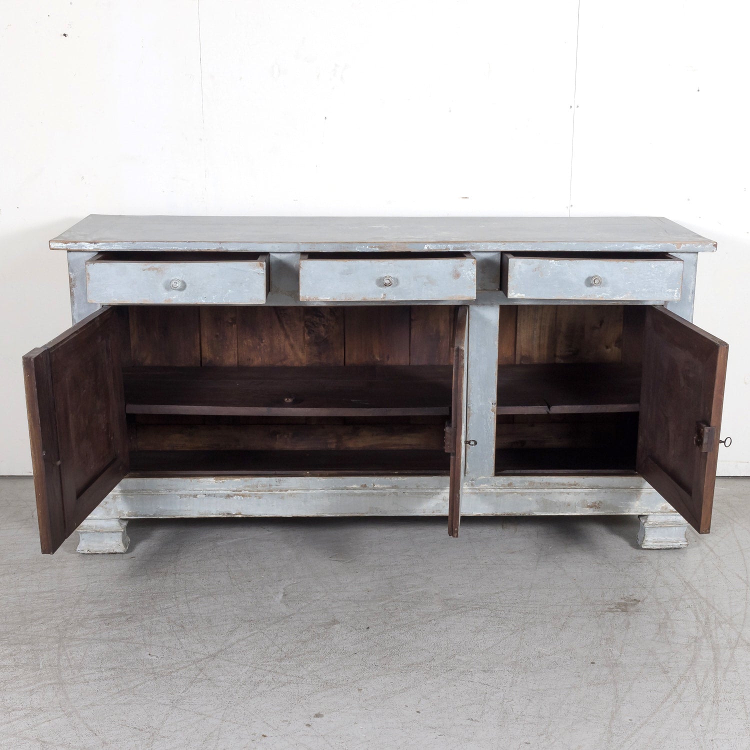 19th Century French Louis Philippe Period Painted Enfilade Buffet