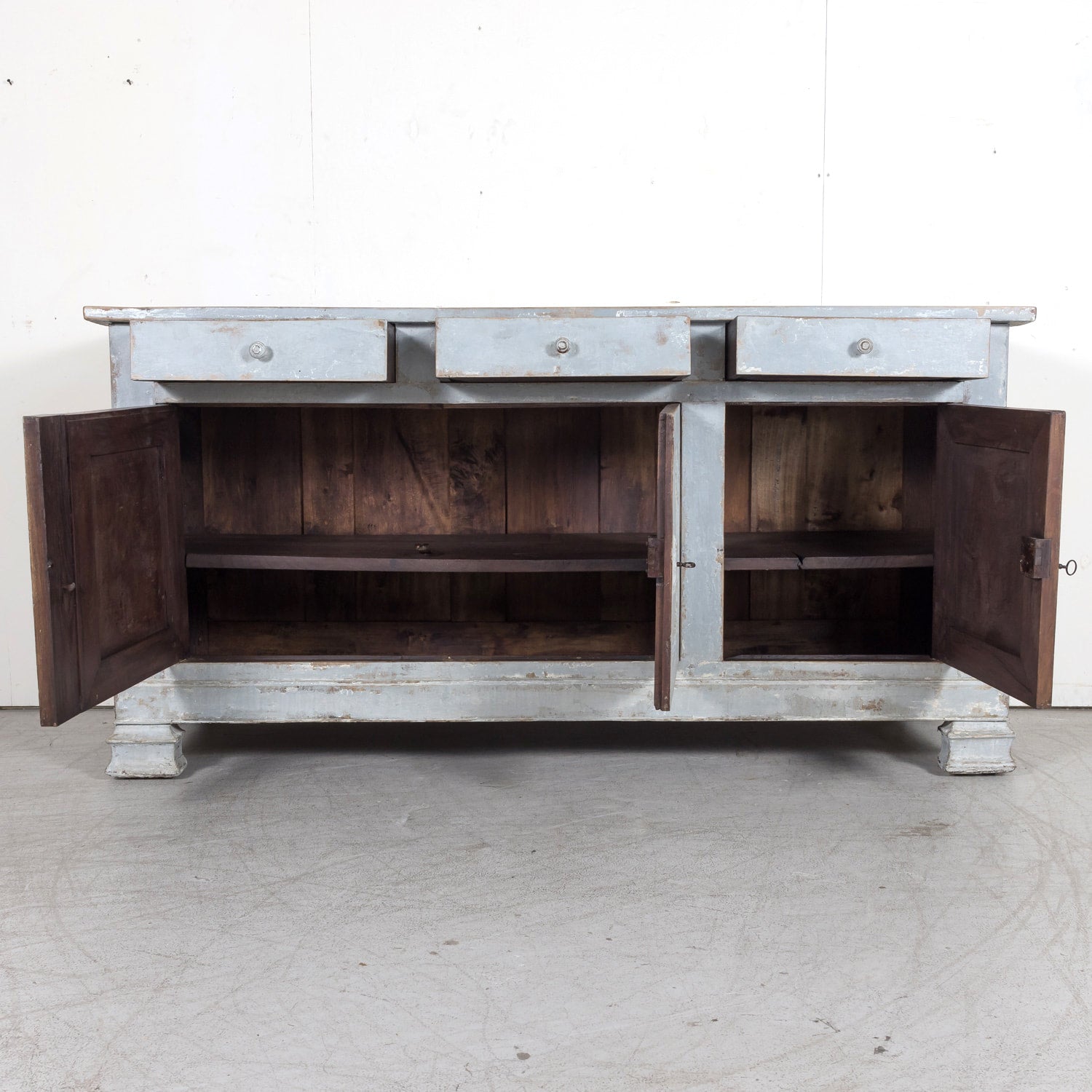 19th Century French Louis Philippe Period Painted Enfilade Buffet