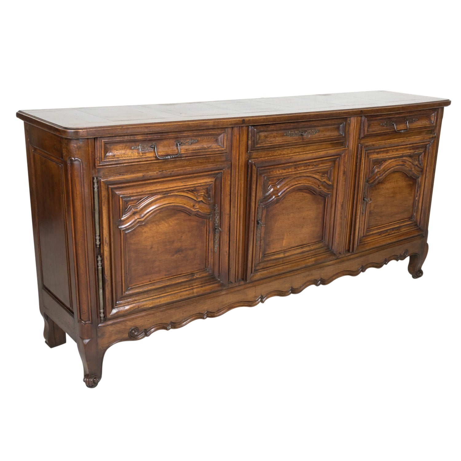 18th Century French Country Louis XV Period Walnut Enfilade Buffet