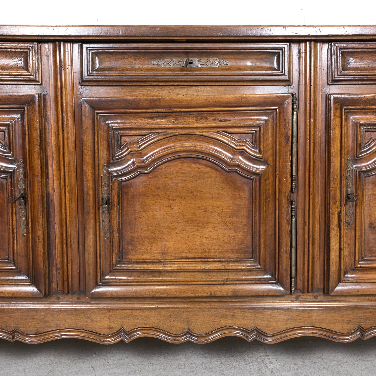 18th Century French Country Louis XV Period Walnut Enfilade Buffet