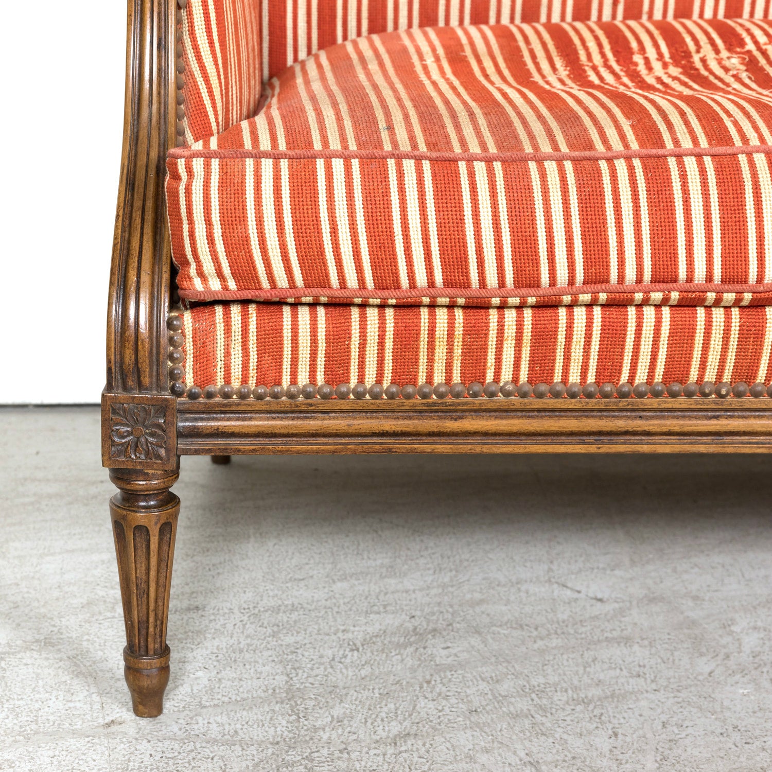 Pair of 19th Century French Louis XVI Style Oversized Bergere Marquise Armchairs