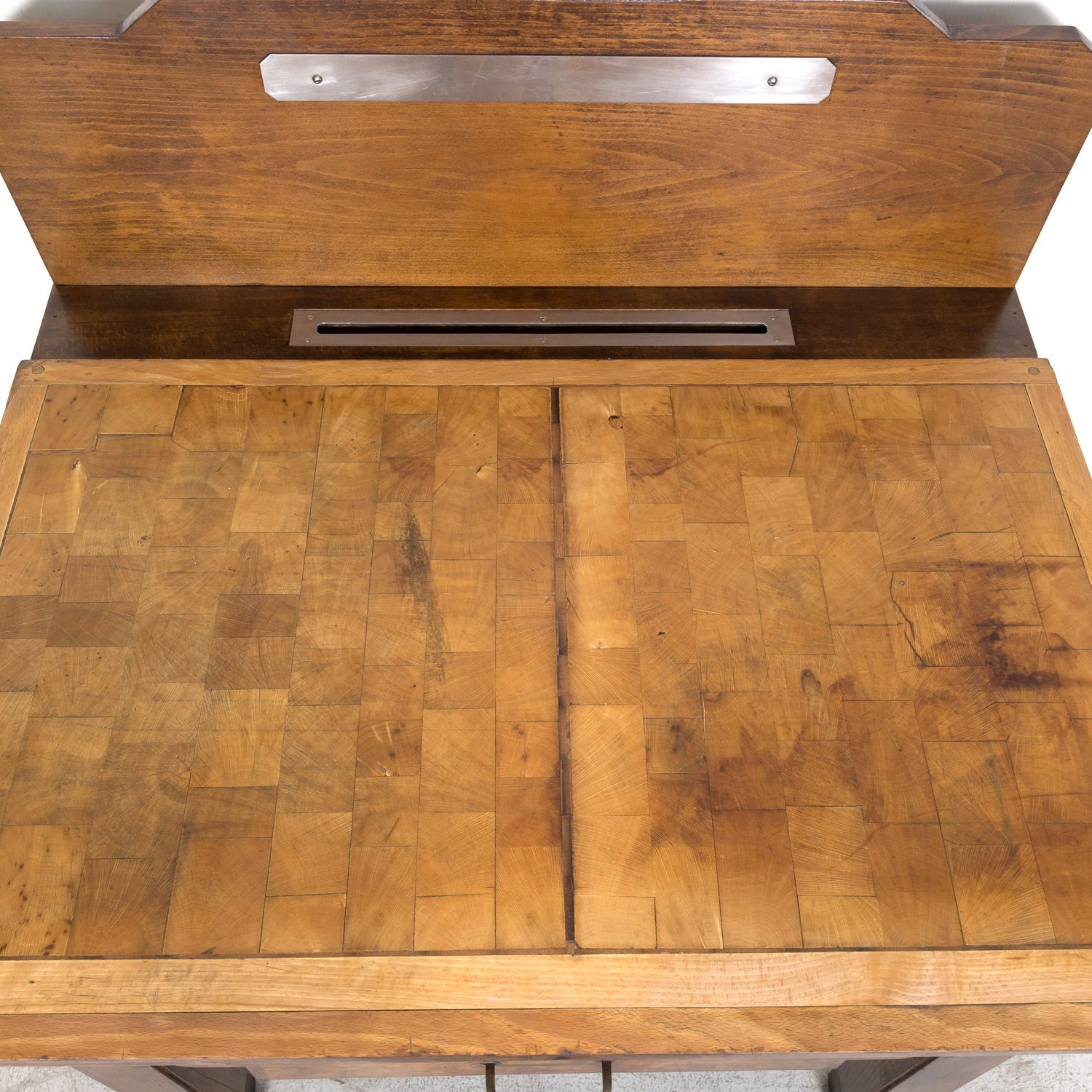 1920s French Art Deco Period Billot de Boucher or Butcher Table