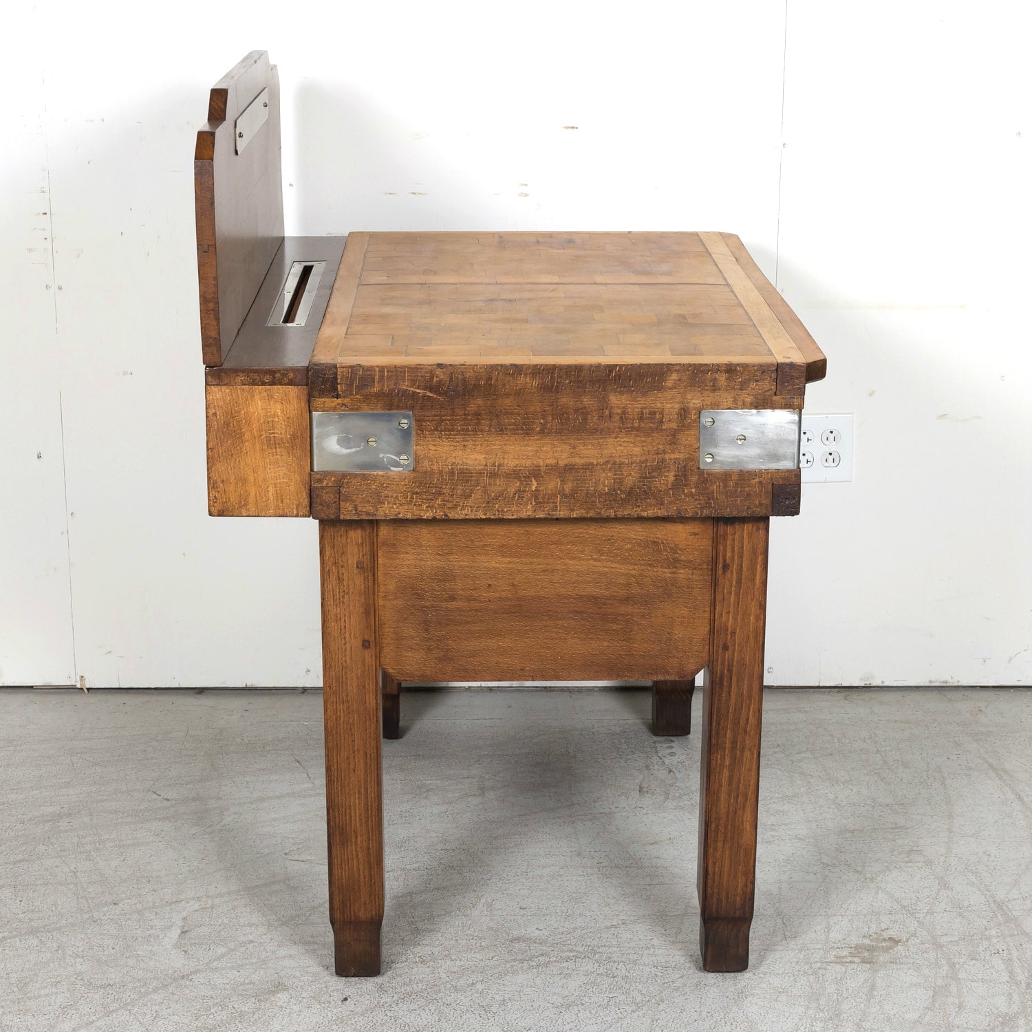 1920s French Art Deco Period Billot de Boucher or Butcher Table