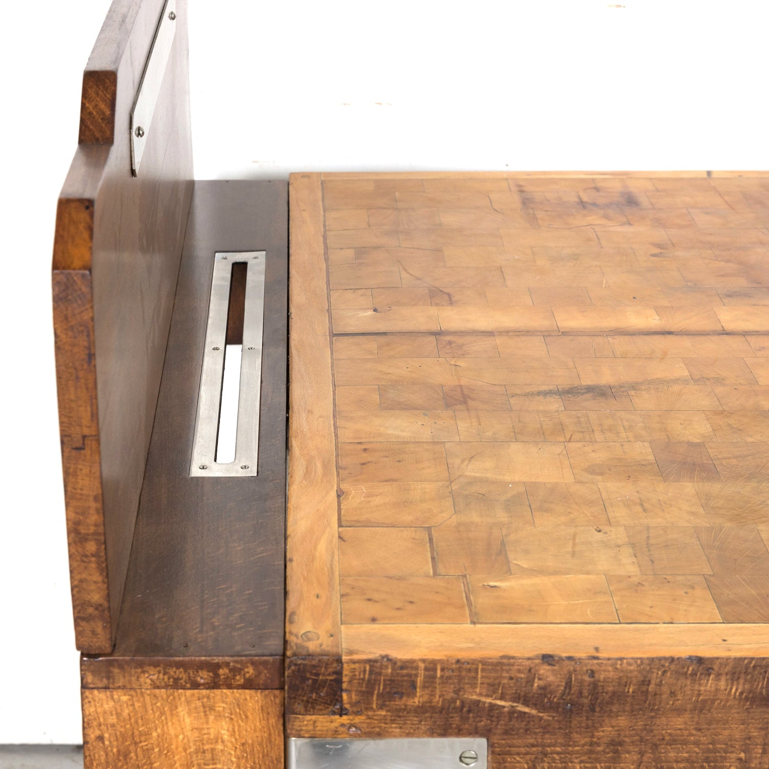 1920s French Art Deco Period Billot de Boucher or Butcher Table