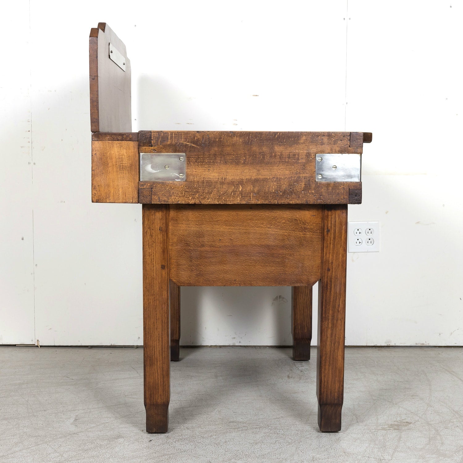 1920s French Art Deco Period Billot de Boucher or Butcher Table