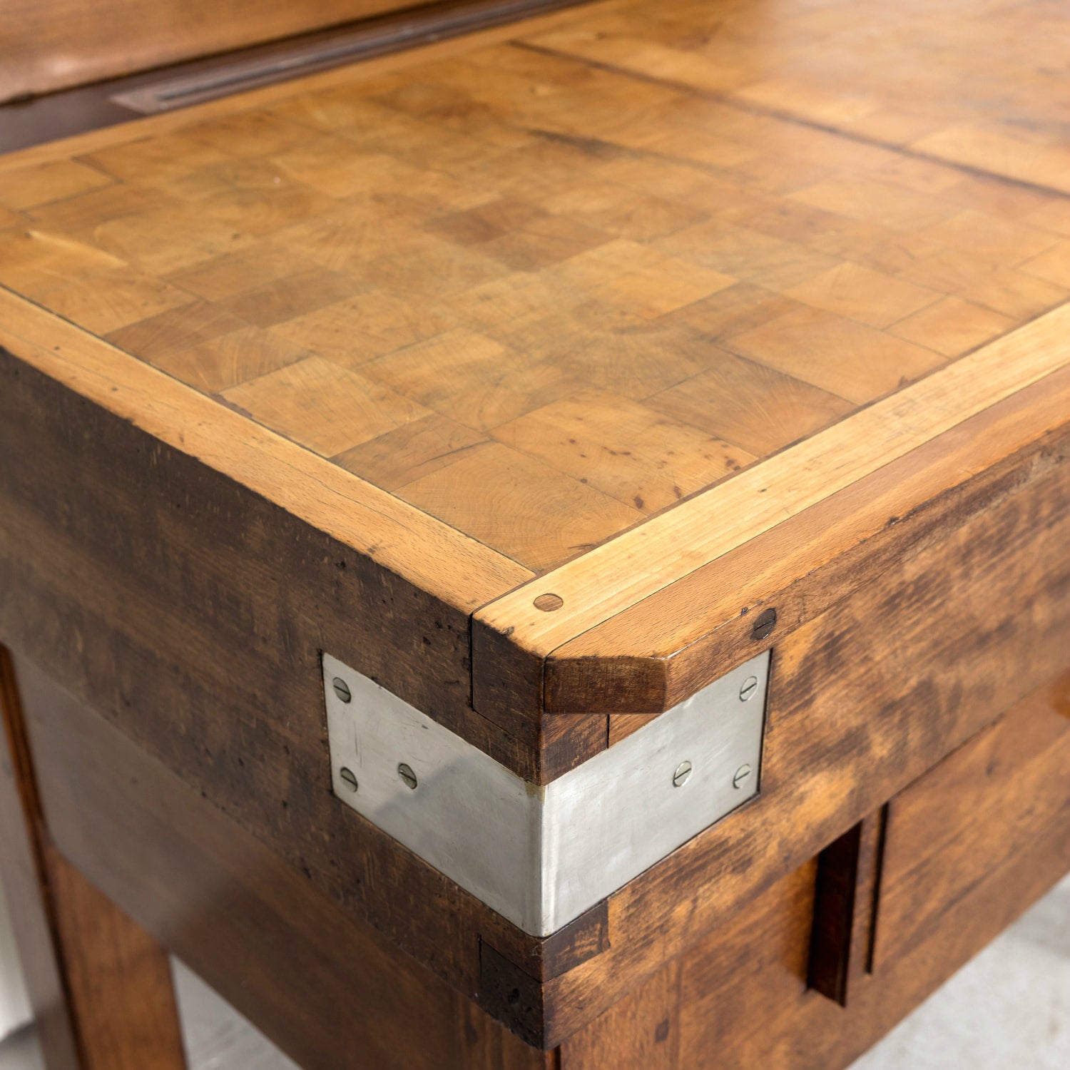 1920s French Art Deco Period Billot de Boucher or Butcher Table