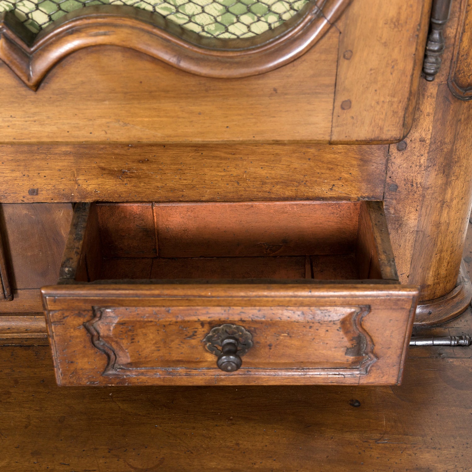 Rare 18th Century French Louis XV Period Walnut Lyonnaise Chateau Bonheur du Jour or Secretary