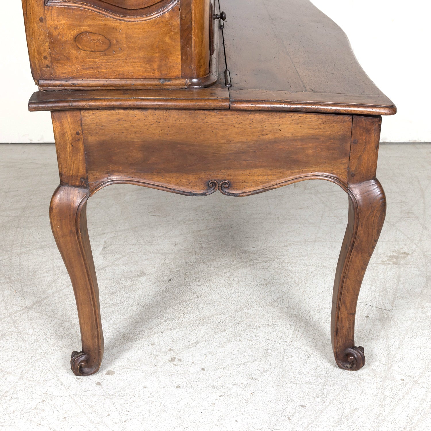 Rare 18th Century French Louis XV Period Walnut Lyonnaise Chateau Bonheur du Jour or Secretary
