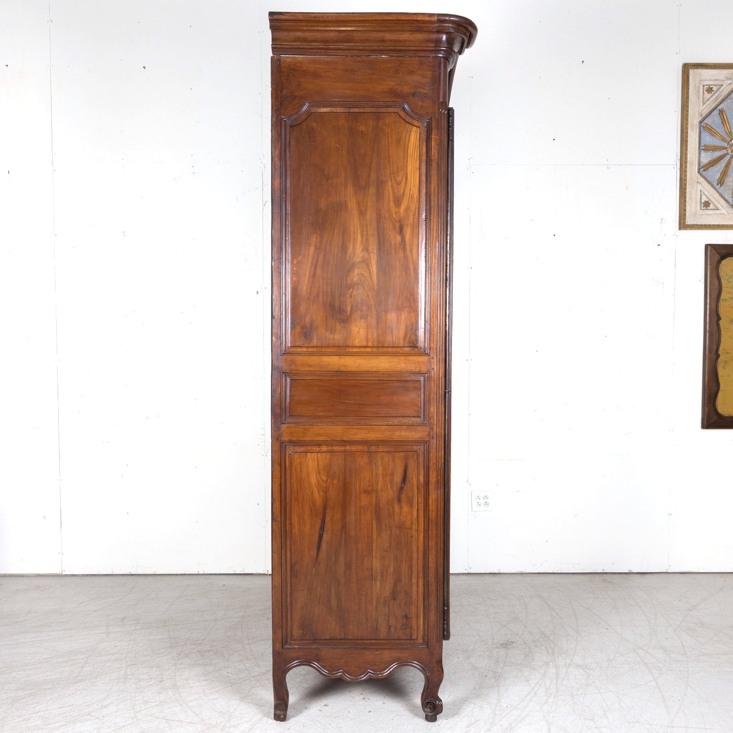 18th Century French Louis XV-Louis XVI Transition Period Walnut Bordelaise Armoire