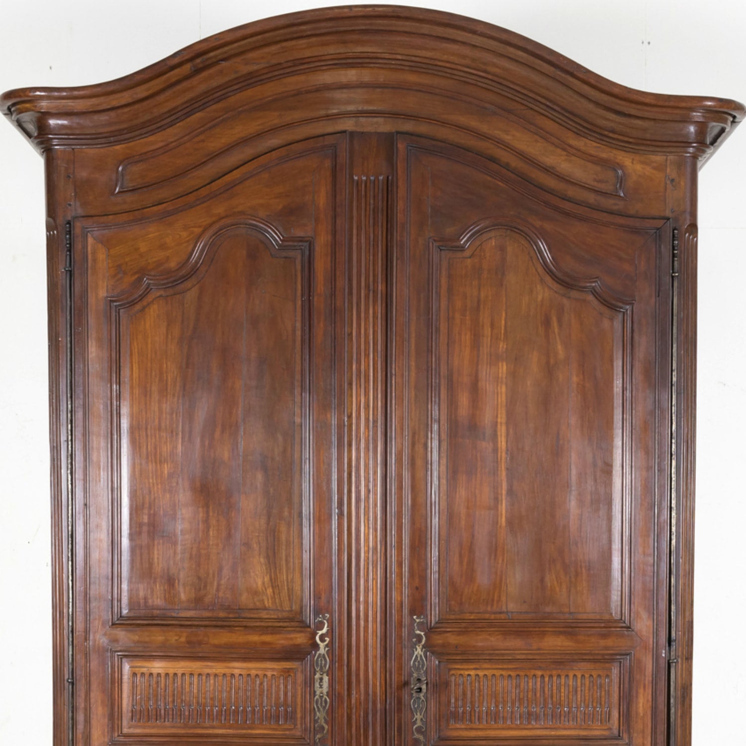 18th Century French Louis XV-Louis XVI Transition Period Walnut Bordelaise Armoire