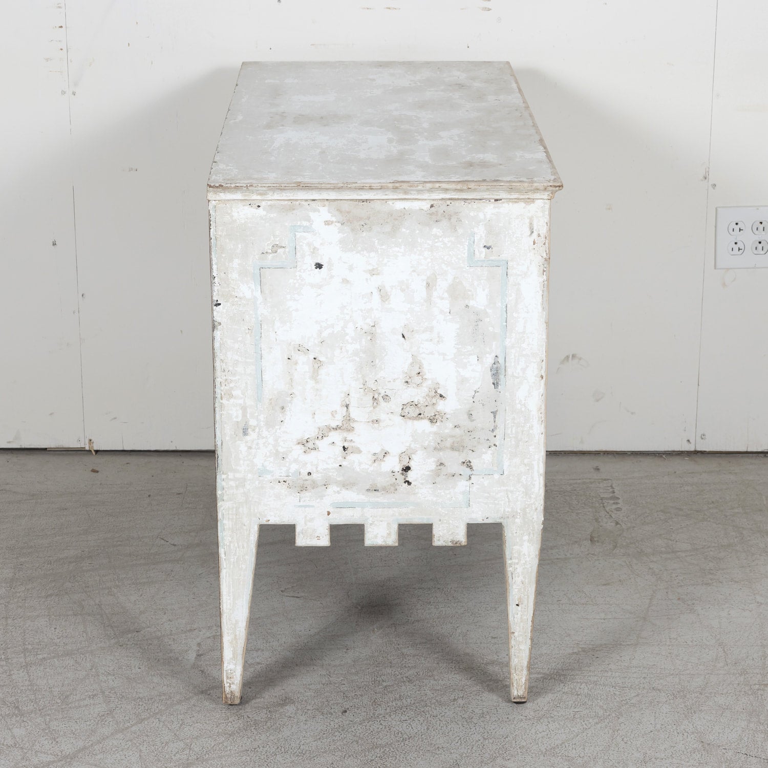 19th Century French Louis XVI Style Painted Commode Sauteuse