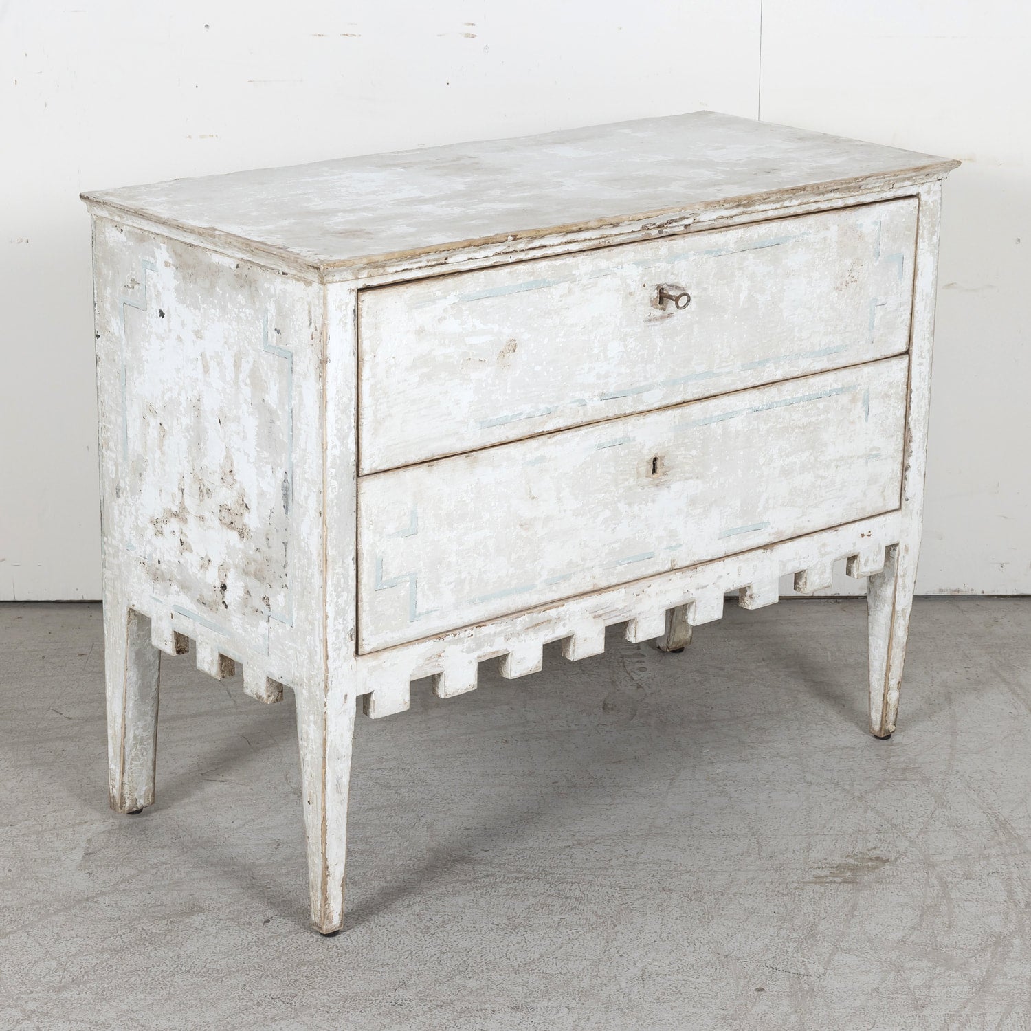 19th Century French Louis XVI Style Painted Commode Sauteuse