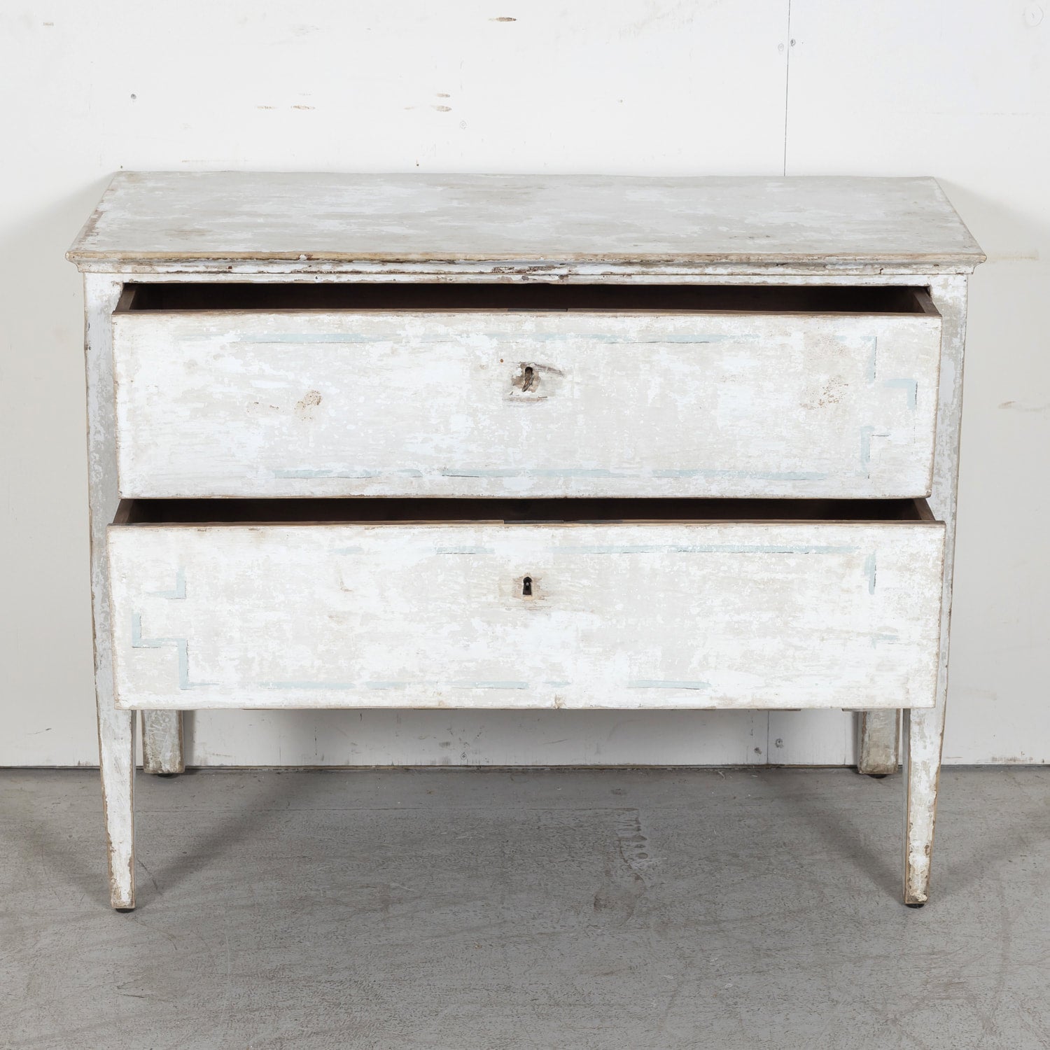 19th Century French Louis XVI Style Painted Commode Sauteuse