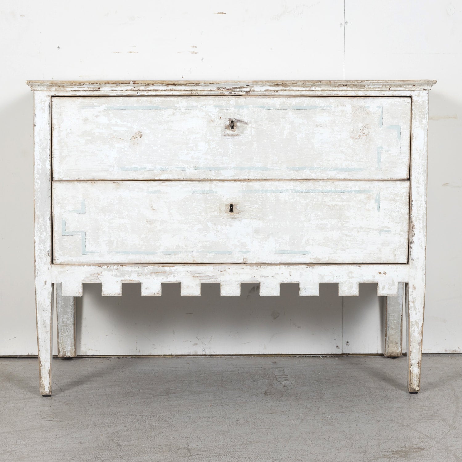 19th Century French Louis XVI Style Painted Commode Sauteuse