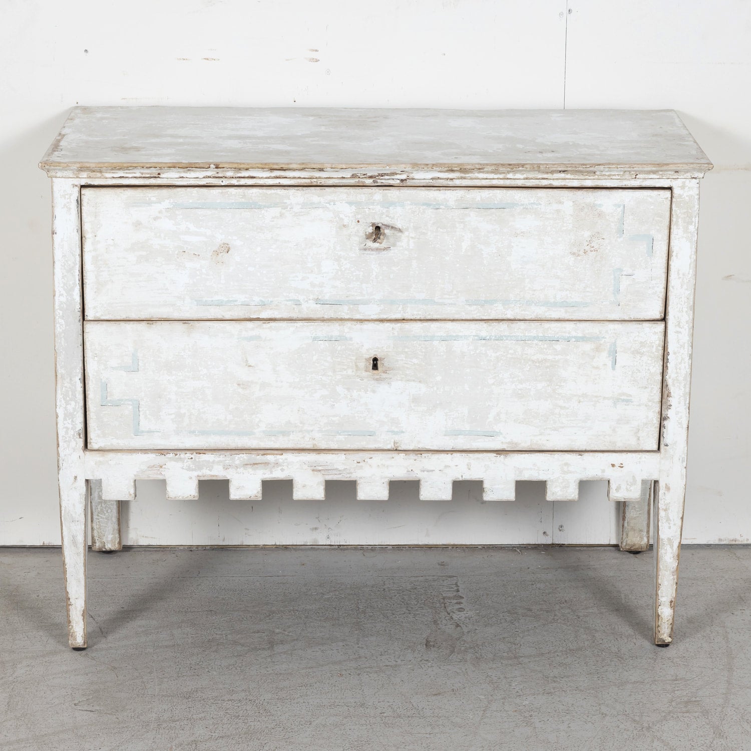 19th Century French Louis XVI Style Painted Commode Sauteuse