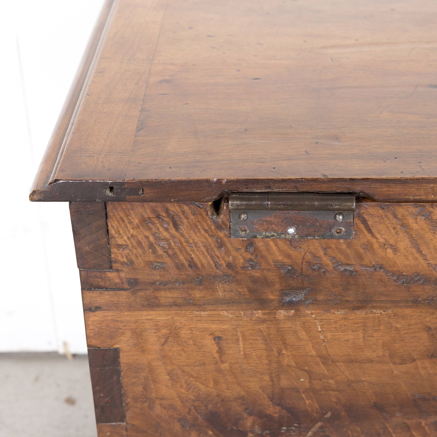 18th Century French Carved Gothic Style Walnut Coffer or Trunk