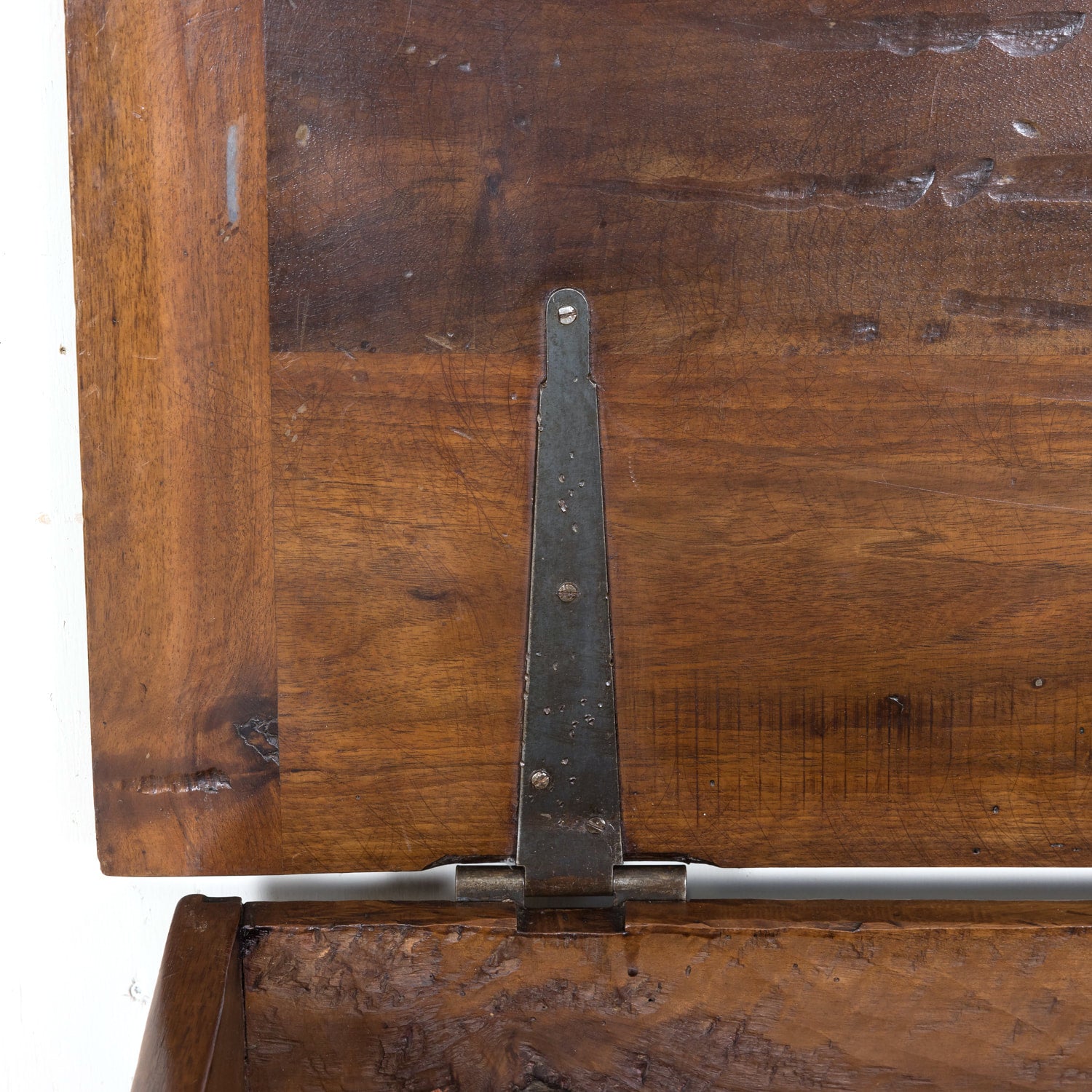 18th Century French Carved Gothic Style Walnut Coffer or Trunk