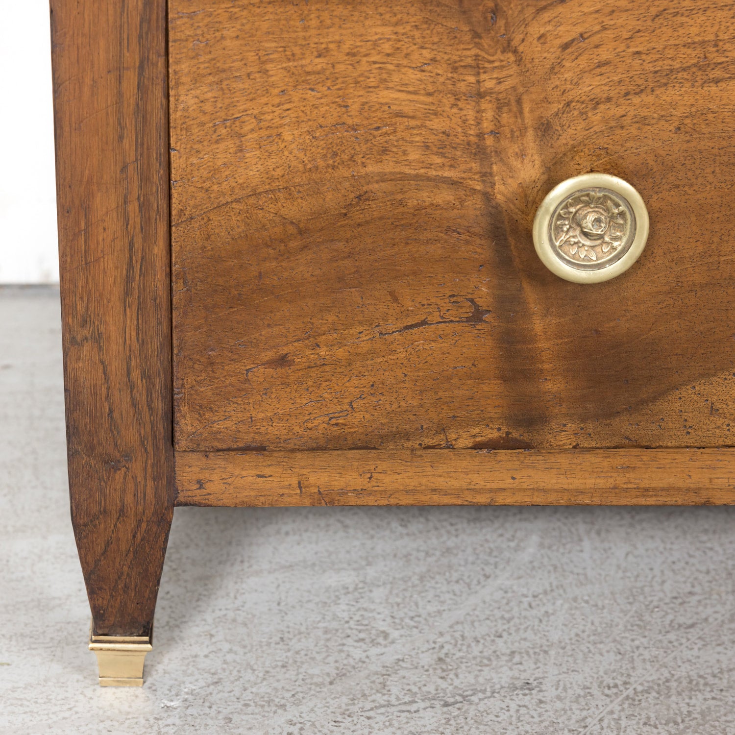 Early 19th Century French Louis XVI Style Walnut Three-Drawer Chest of Drawers or Commode