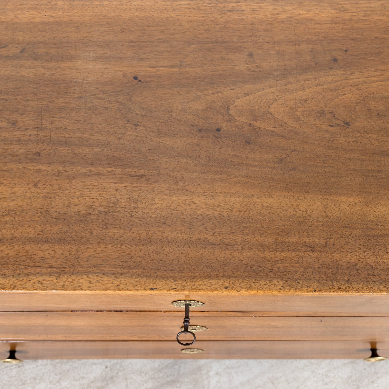 Early 19th Century French Louis XVI Style Walnut Three-Drawer Chest of Drawers or Commode