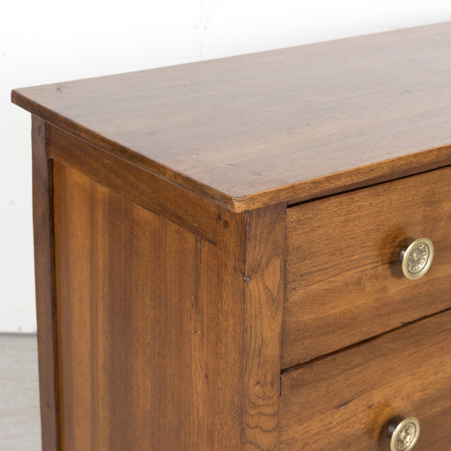 Early 19th Century French Louis XVI Style Walnut Three-Drawer Chest of Drawers or Commode