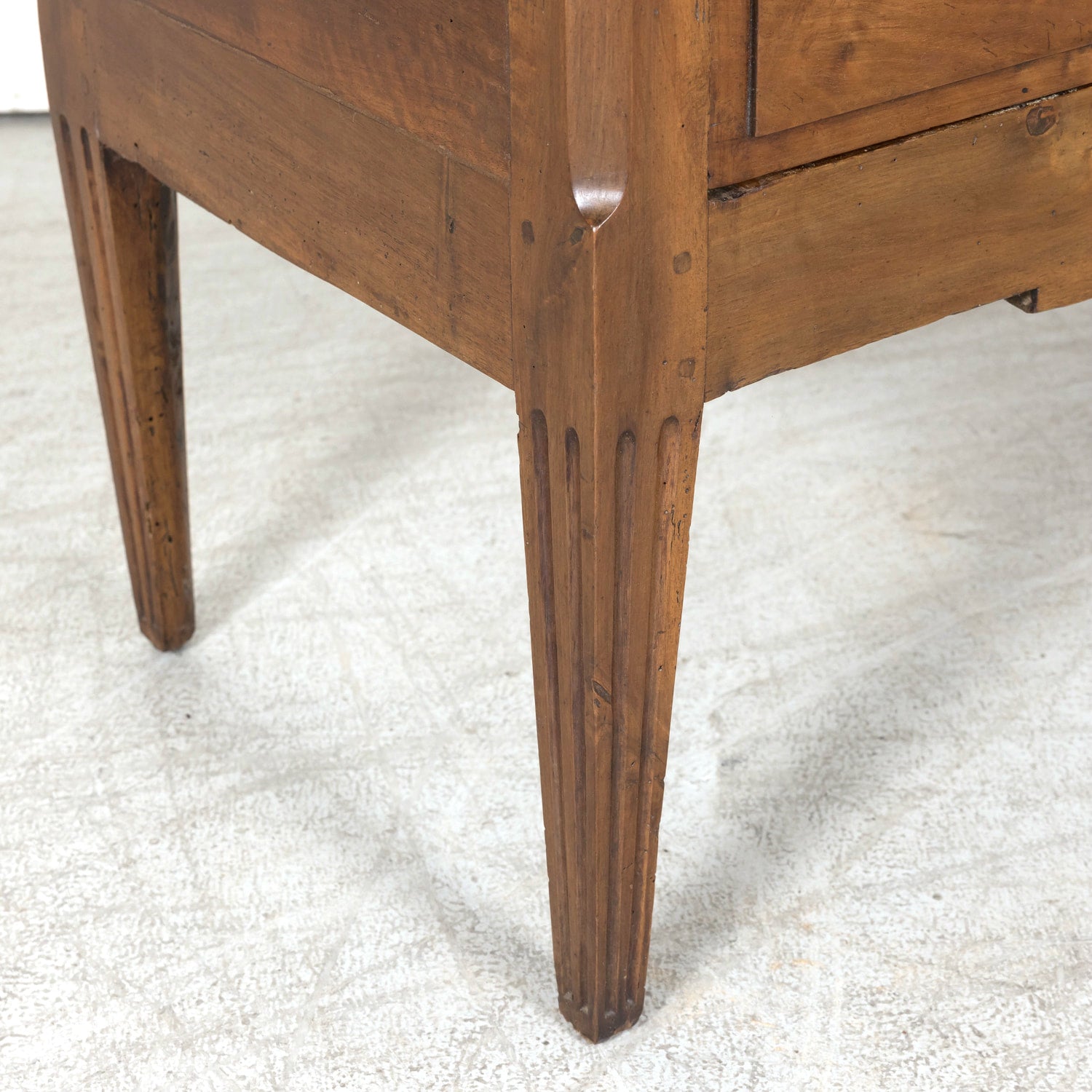 Early 19th Century French Louis XVI Style Two Drawer Walnut Commode Sauteuse