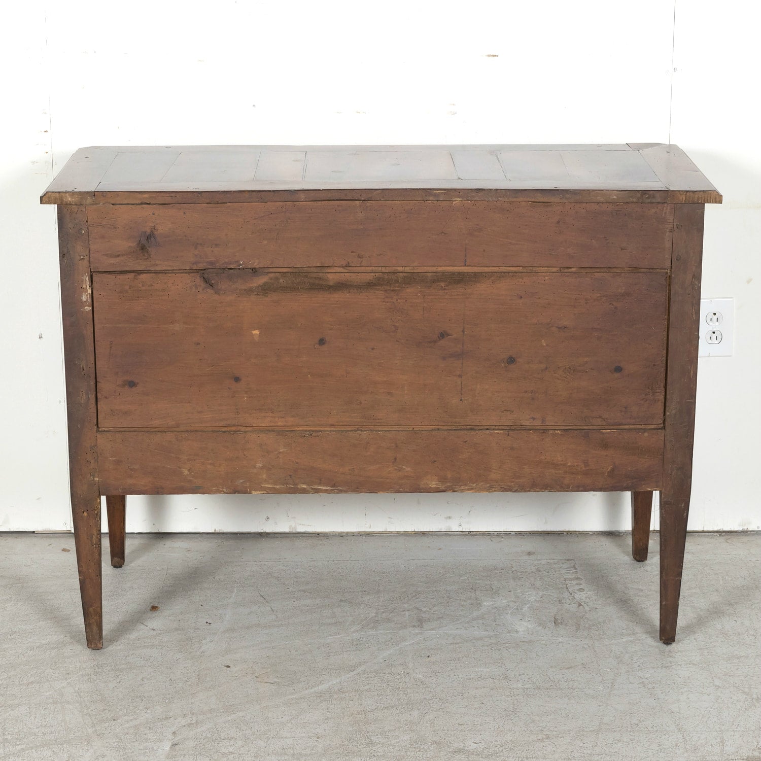 Early 19th Century French Louis XVI Style Two Drawer Walnut Commode Sauteuse