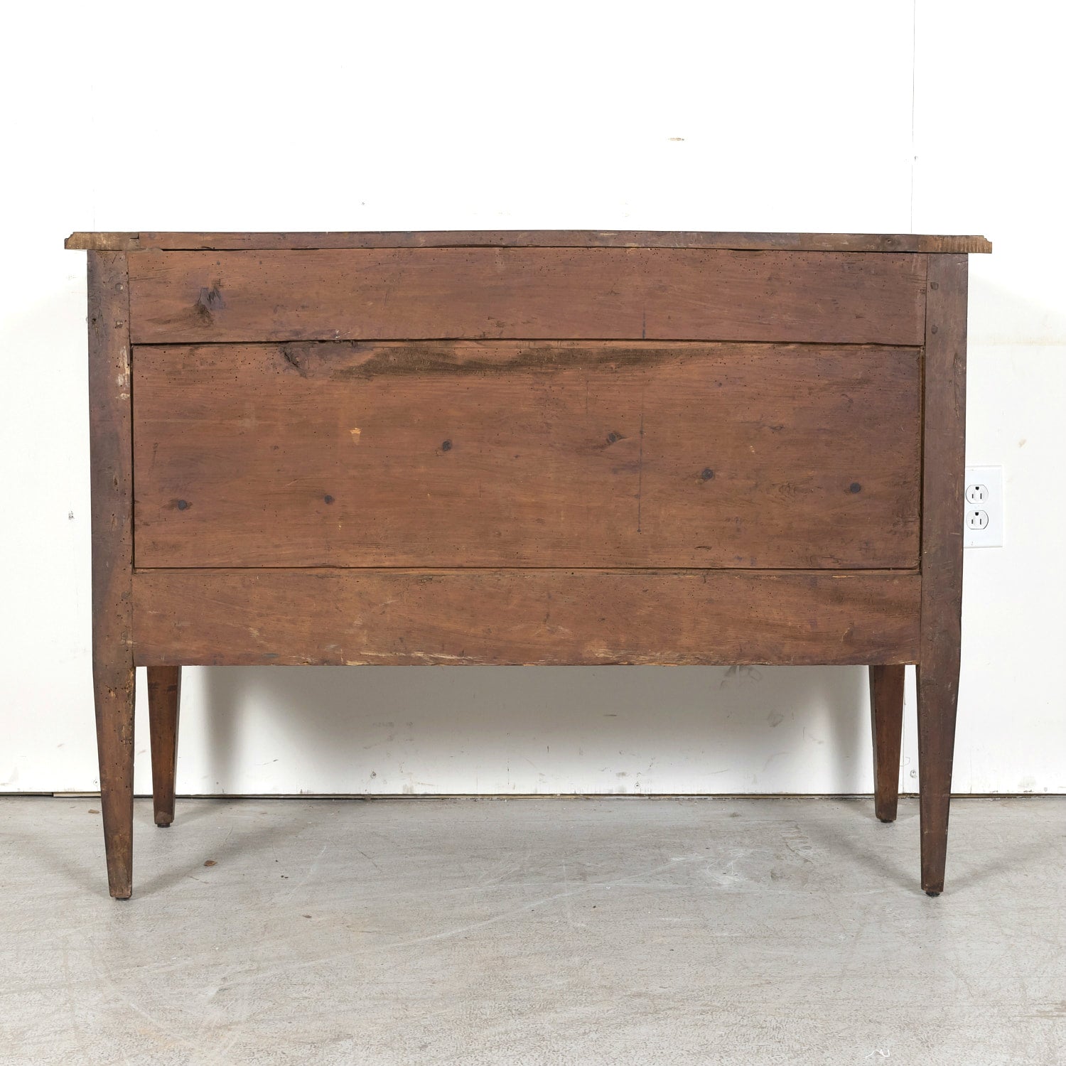 Early 19th Century French Louis XVI Style Two Drawer Walnut Commode Sauteuse