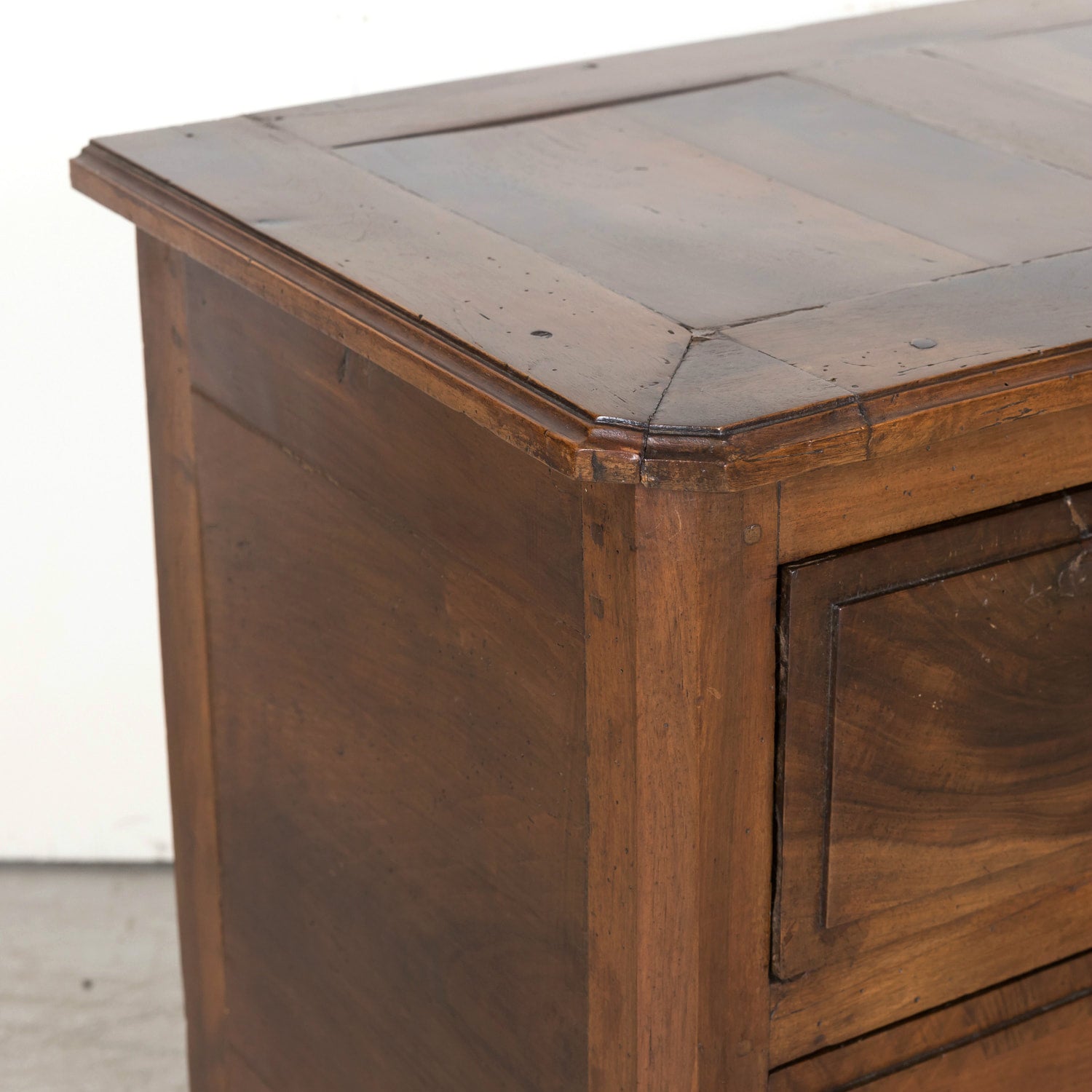 Early 19th Century French Louis XVI Style Two Drawer Walnut Commode Sauteuse