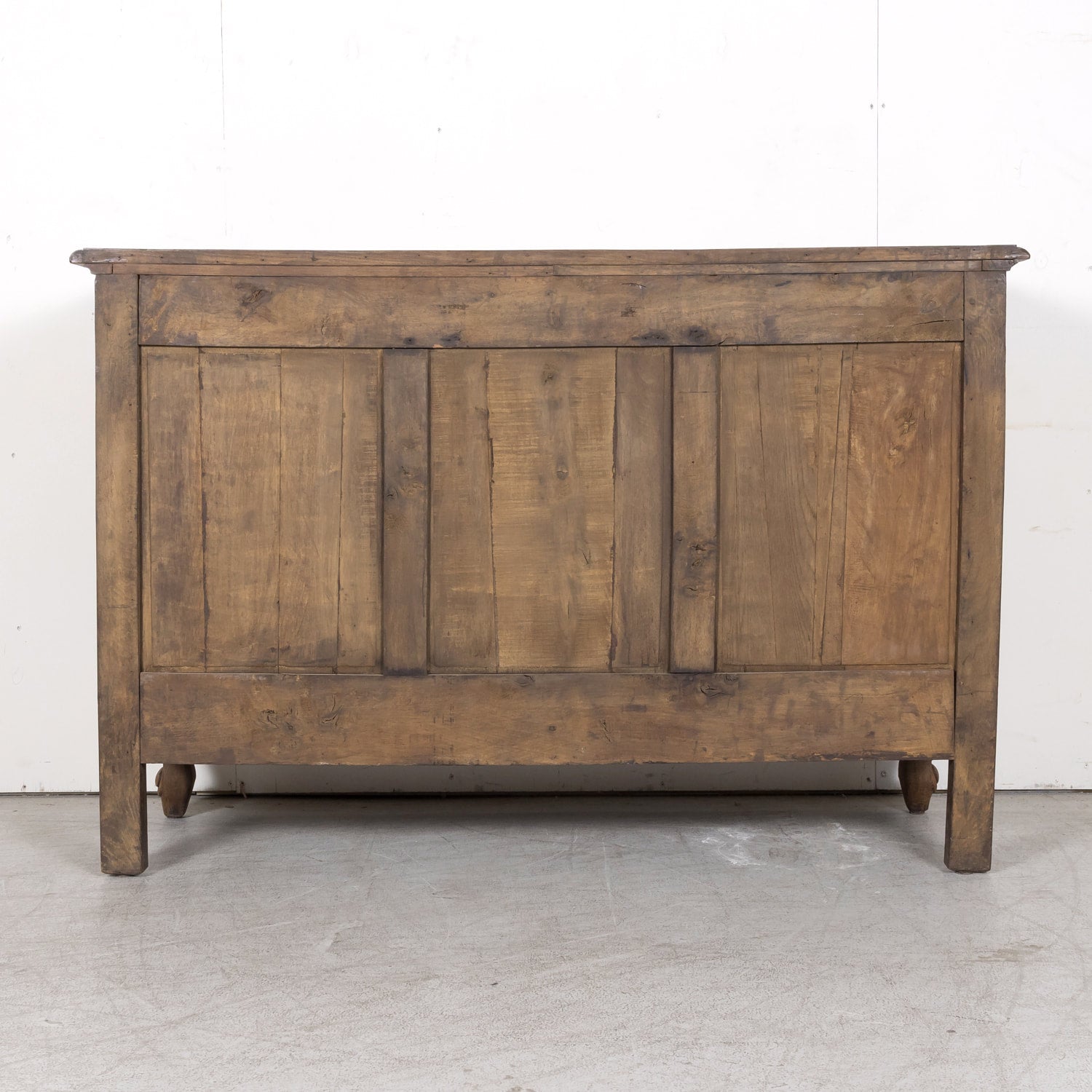 19th Century French Country Louis XV Style Bleached Chestnut Buffet from Normandy