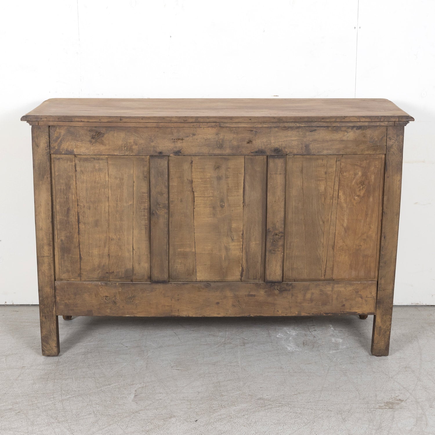 19th Century French Country Louis XV Style Bleached Chestnut Buffet from Normandy