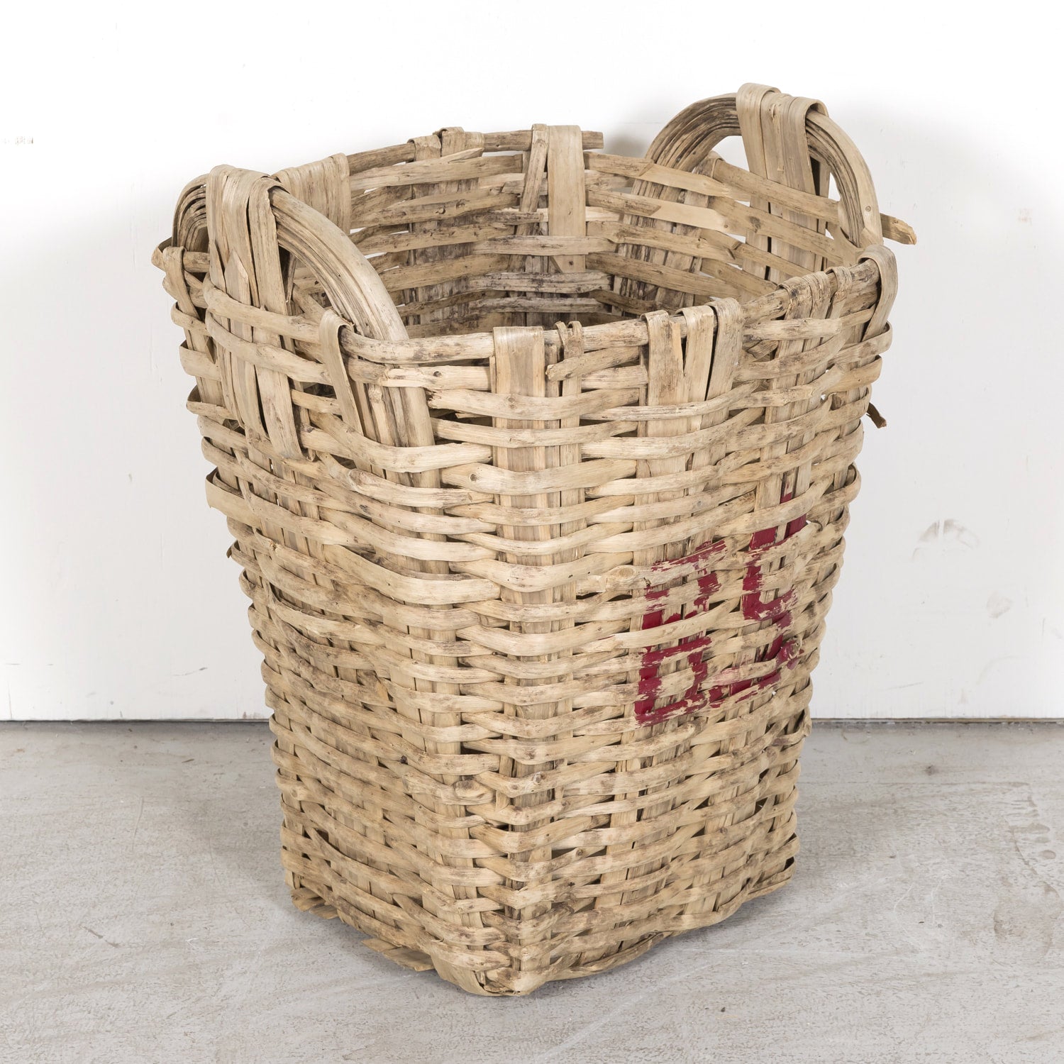 Early 20th Century Antique French Grape Hod or Gathering Basket