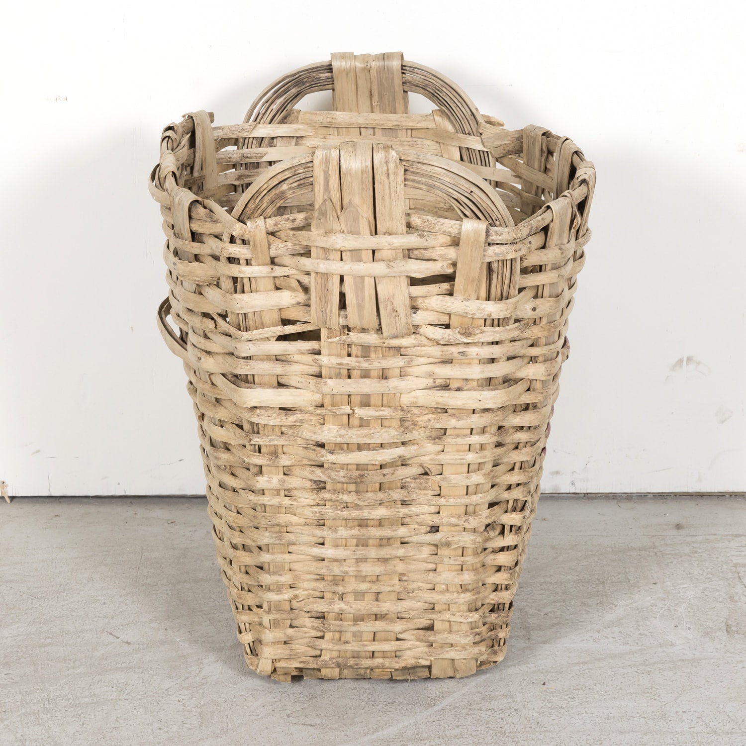 Early 20th Century Antique French Grape Hod or Gathering Basket