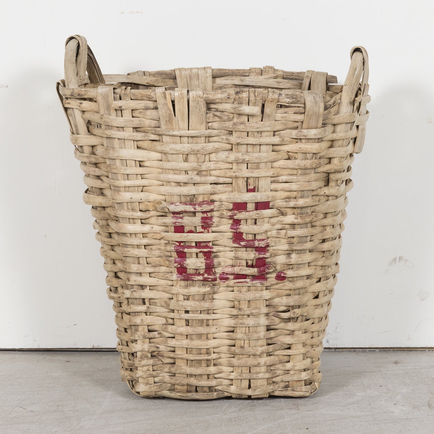 Early 20th Century Antique French Grape Hod or Gathering Basket